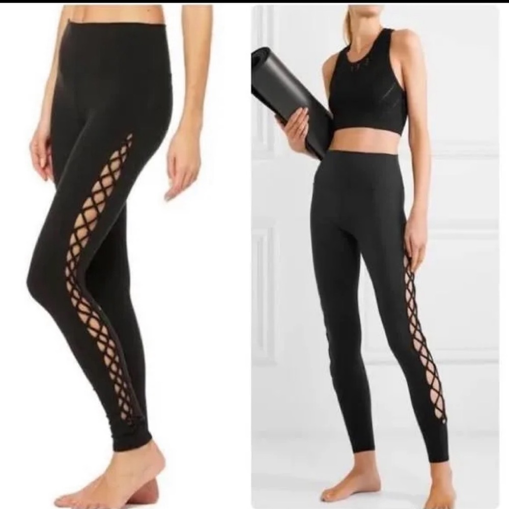 ALO YOGA NAVY BLUE LEGGING WITH SIDE CUT OUTS